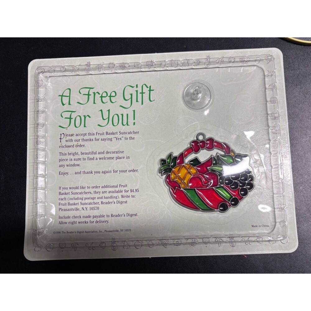 Sun Catcher Readers Digest Free Gift Fruit Basket